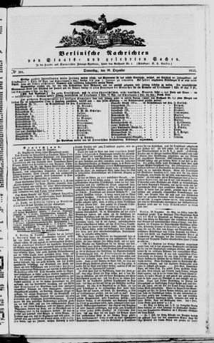 Berlinische Nachrichten von Staats- und gelehrten Sachen vom 29.12.1853