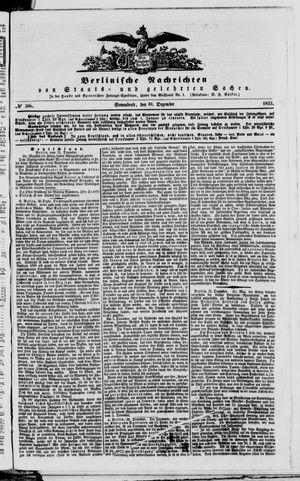 Berlinische Nachrichten von Staats- und gelehrten Sachen on Dec 31, 1853