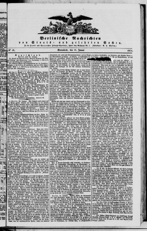 Berlinische Nachrichten von Staats- und gelehrten Sachen vom 21.01.1854