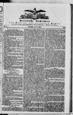 Berlinische Nachrichten von Staats- und gelehrten Sachen vom 26.01.1854