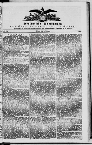 Berlinische Nachrichten von Staats- und gelehrten Sachen vom 03.02.1854