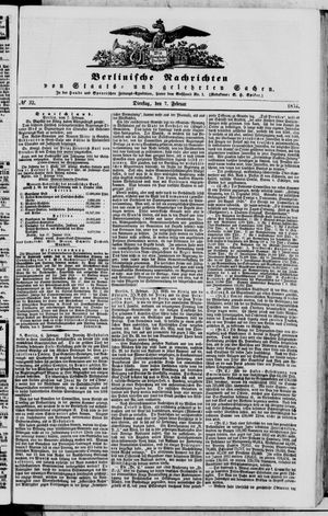 Berlinische Nachrichten von Staats- und gelehrten Sachen vom 07.02.1854