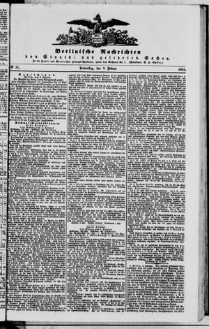 Berlinische Nachrichten von Staats- und gelehrten Sachen vom 09.02.1854