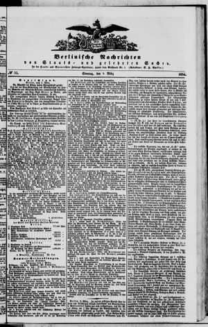 Berlinische Nachrichten von Staats- und gelehrten Sachen vom 05.03.1854