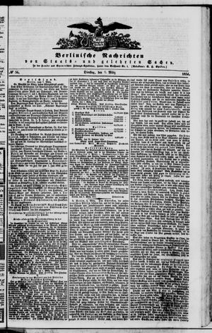 Berlinische Nachrichten von Staats- und gelehrten Sachen vom 07.03.1854