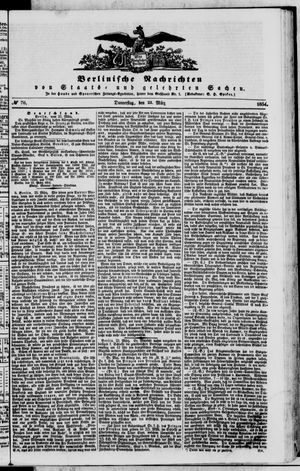 Berlinische Nachrichten von Staats- und gelehrten Sachen vom 23.03.1854