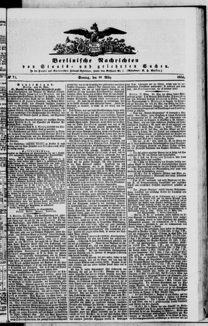 Berlinische Nachrichten von Staats- und gelehrten Sachen vom 26.03.1854