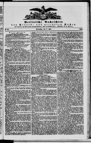 Berlinische Nachrichten von Staats- und gelehrten Sachen on Apr 27, 1854