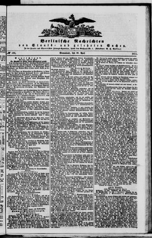 Berlinische Nachrichten von Staats- und gelehrten Sachen vom 29.04.1854