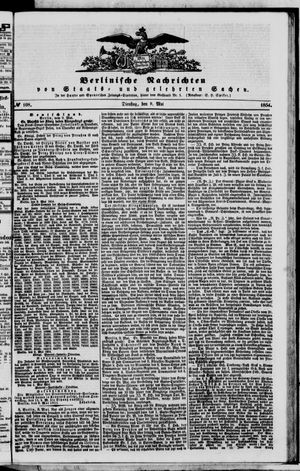 Berlinische Nachrichten von Staats- und gelehrten Sachen vom 09.05.1854