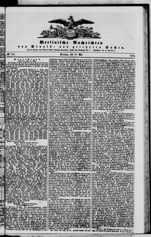 Berlinische Nachrichten von Staats- und gelehrten Sachen vom 14.05.1854