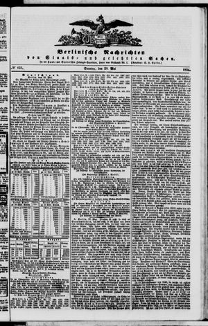 Berlinische Nachrichten von Staats- und gelehrten Sachen vom 28.05.1854
