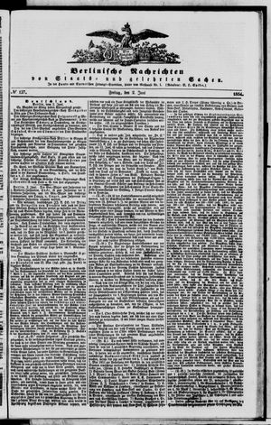 Berlinische Nachrichten von Staats- und gelehrten Sachen on Jun 2, 1854