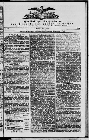 Berlinische Nachrichten von Staats- und gelehrten Sachen vom 04.06.1854