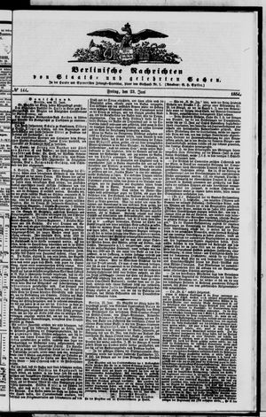 Berlinische Nachrichten von Staats- und gelehrten Sachen vom 23.06.1854