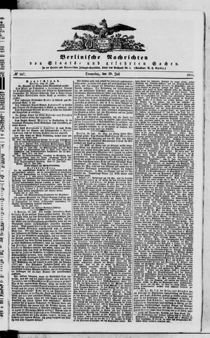Berlinische Nachrichten von Staats- und gelehrten Sachen vom 20.07.1854