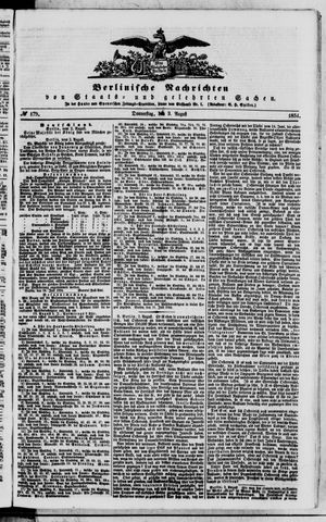 Berlinische Nachrichten von Staats- und gelehrten Sachen on Aug 3, 1854