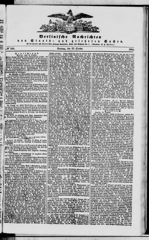 Berlinische Nachrichten von Staats- und gelehrten Sachen vom 22.10.1854
