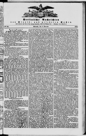 Berlinische Nachrichten von Staats- und gelehrten Sachen vom 08.11.1854