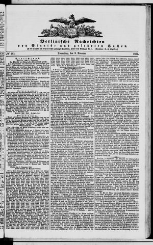 Berlinische Nachrichten von Staats- und gelehrten Sachen on Nov 9, 1854