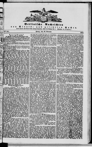 Berlinische Nachrichten von Staats- und gelehrten Sachen on Nov 10, 1854