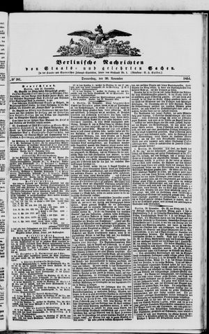 Berlinische Nachrichten von Staats- und gelehrten Sachen on Nov 30, 1854