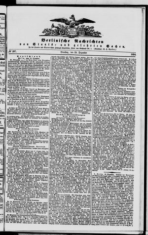 Berlinische Nachrichten von Staats- und gelehrten Sachen vom 19.12.1854