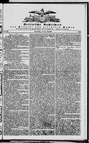 Berlinische Nachrichten von Staats- und gelehrten Sachen vom 21.12.1854