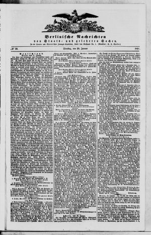 Berlinische Nachrichten von Staats- und gelehrten Sachen vom 23.01.1855