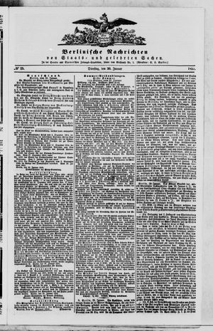 Berlinische Nachrichten von Staats- und gelehrten Sachen on Jan 30, 1855