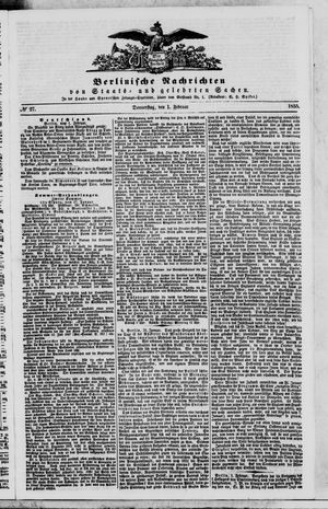 Berlinische Nachrichten von Staats- und gelehrten Sachen vom 01.02.1855