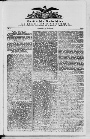 Berlinische Nachrichten von Staats- und gelehrten Sachen on Feb 24, 1855