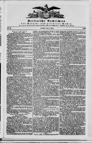 Berlinische Nachrichten von Staats- und gelehrten Sachen vom 06.03.1855