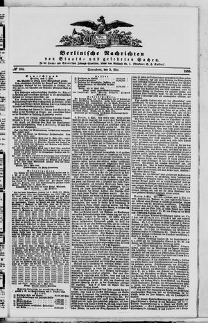 Berlinische Nachrichten von Staats- und gelehrten Sachen vom 05.05.1855
