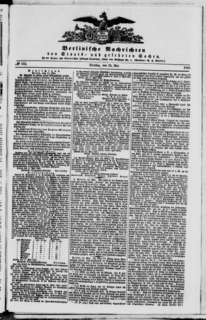 Berlinische Nachrichten von Staats- und gelehrten Sachen vom 15.05.1855