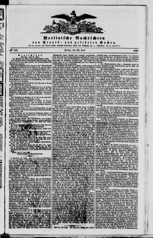 Berlinische Nachrichten von Staats- und gelehrten Sachen on Jun 22, 1855