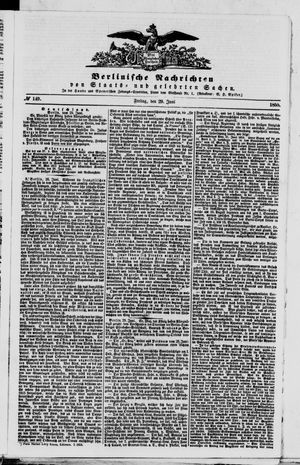 Berlinische Nachrichten von Staats- und gelehrten Sachen on Jun 29, 1855