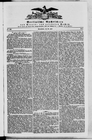 Berlinische Nachrichten von Staats- und gelehrten Sachen on Jul 21, 1855