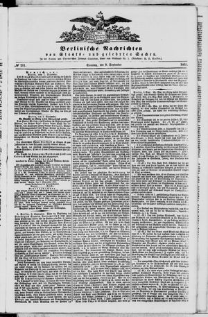 Berlinische Nachrichten von Staats- und gelehrten Sachen on Sep 9, 1855