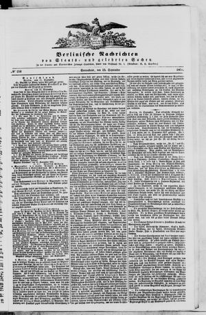 Berlinische Nachrichten von Staats- und gelehrten Sachen on Sep 15, 1855