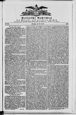 Berlinische Nachrichten von Staats- und gelehrten Sachen vom 16.10.1855