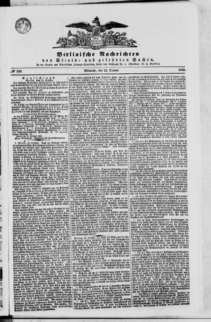 Berlinische Nachrichten von Staats- und gelehrten Sachen vom 24.10.1855