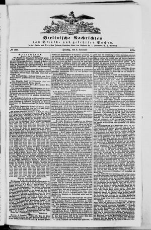 Berlinische Nachrichten von Staats- und gelehrten Sachen on Nov 6, 1855