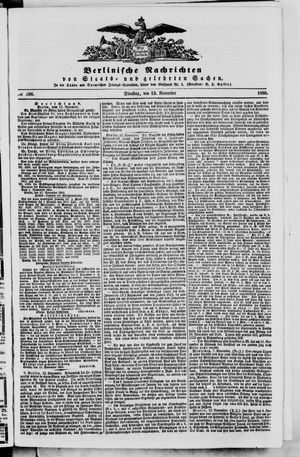 Berlinische Nachrichten von Staats- und gelehrten Sachen vom 13.11.1855