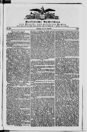 Berlinische Nachrichten von Staats- und gelehrten Sachen vom 11.12.1855