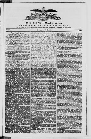 Berlinische Nachrichten von Staats- und gelehrten Sachen on Dec 14, 1855