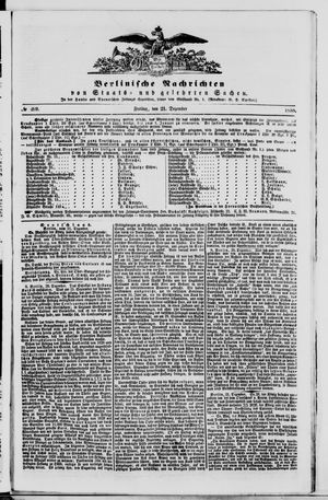Berlinische Nachrichten von Staats- und gelehrten Sachen vom 21.12.1855