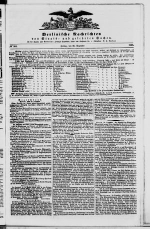 Berlinische Nachrichten von Staats- und gelehrten Sachen vom 28.12.1855