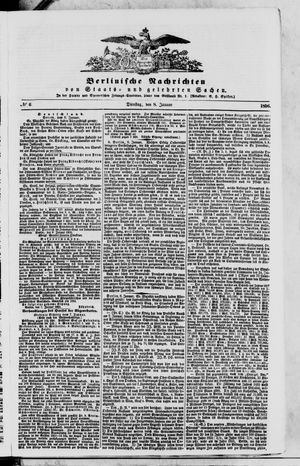 Berlinische Nachrichten von Staats- und gelehrten Sachen on Jan 8, 1856