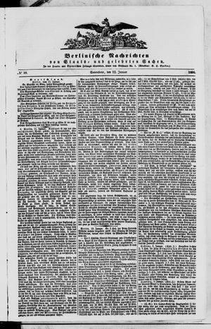 Berlinische Nachrichten von Staats- und gelehrten Sachen vom 12.01.1856